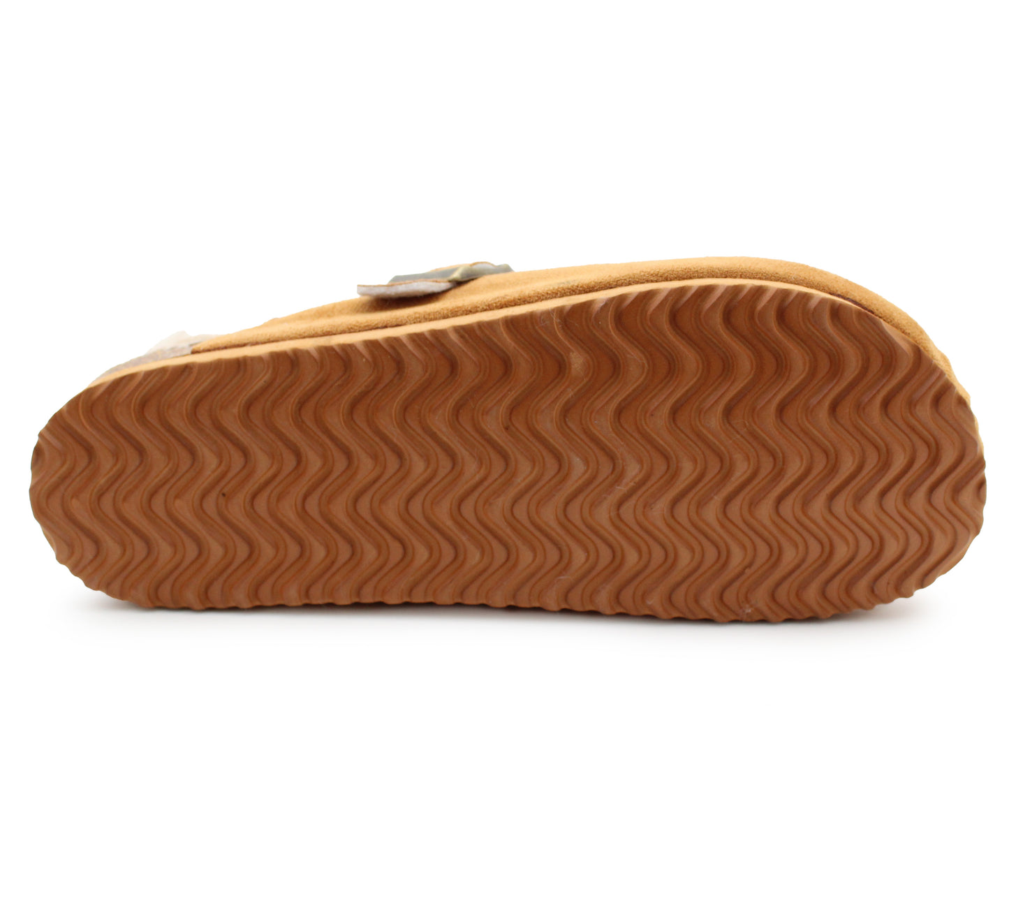 Womens Winter Khaki Slippers Faux Fur Lined Suede Clogs Slip On Adjustable Buckle Cork Footbed Backless Mules Ladies Casual Slippers