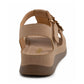 Womens Adjustable Sandals Ladies Low Wedge T-Bar Summer Beach Walking Shoes