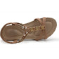 Womens Strappy Sandals Elastic Back Strap Comfort Flat Open Toe Summer Casual Beach Holiday Shoes