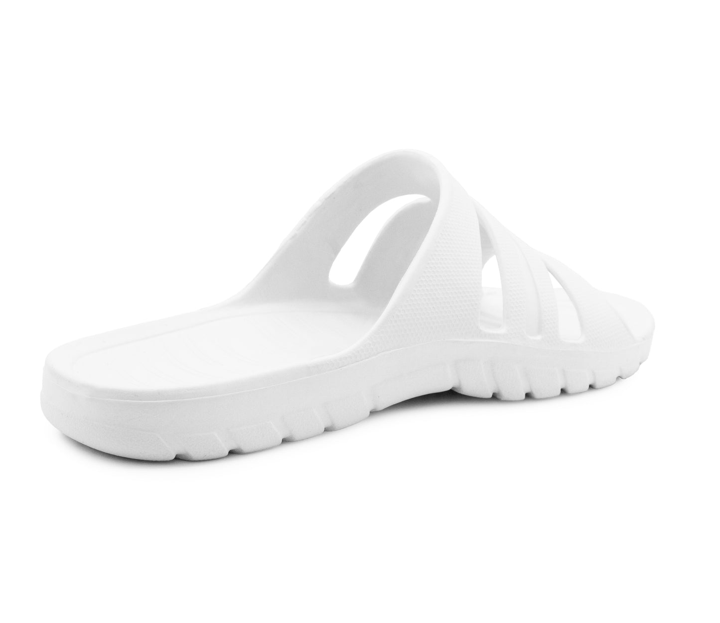 Mens White Sliders EVA Lightweight Pool Slides Summer Beach Shower Bathroom House Slipper Mules Sandals Flip Flops