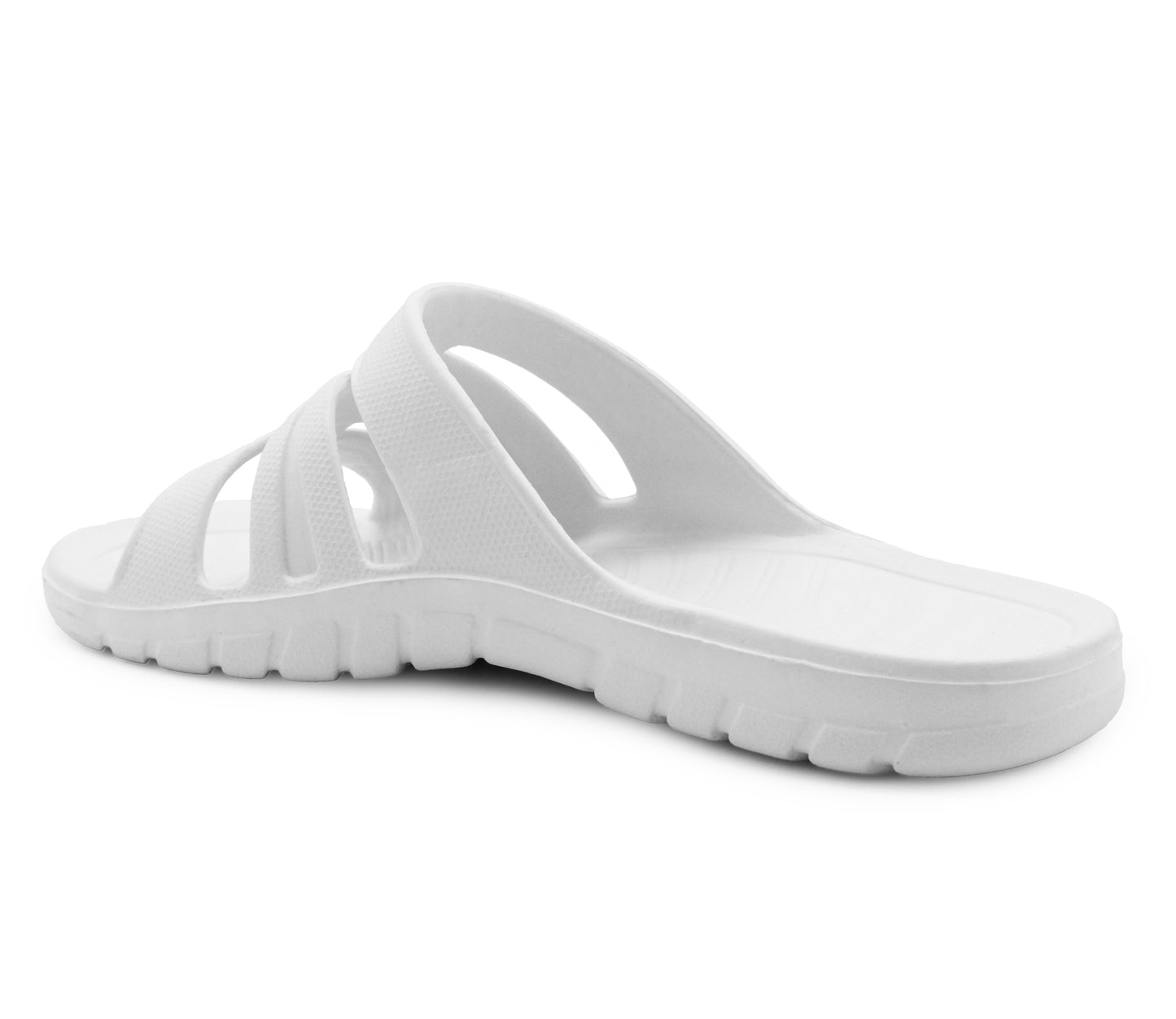 Mens White Sliders EVA Lightweight Pool Slides Summer Beach Shower Bathroom House Slipper Mules Sandals Flip Flops