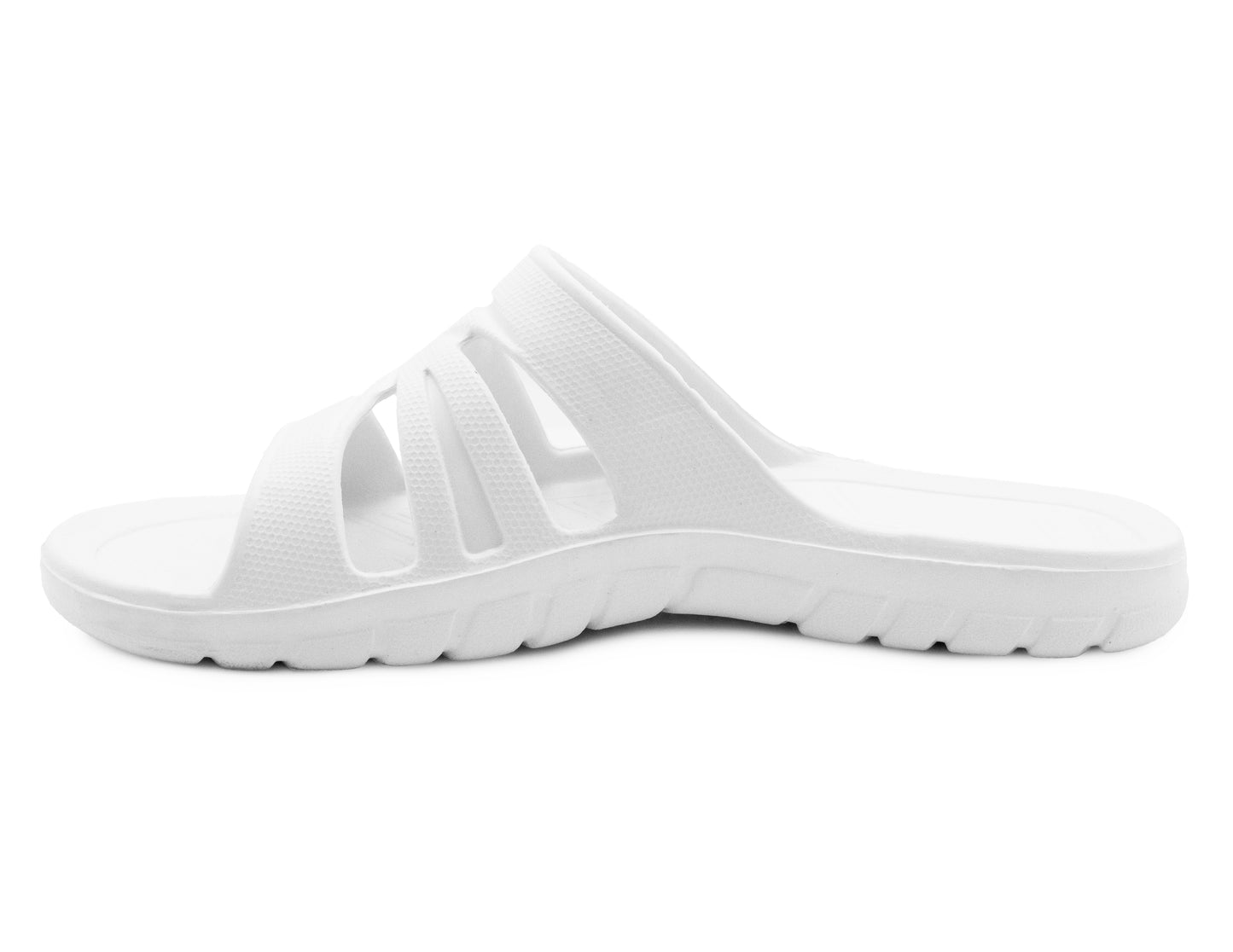 Mens White Sliders EVA Lightweight Pool Slides Summer Beach Shower Bathroom House Slipper Mules Sandals Flip Flops