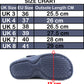 Womens Lightweight EVA Clogs Ladies Wide Fitting Slip On Hospital Nurse Garden Mules in Navy