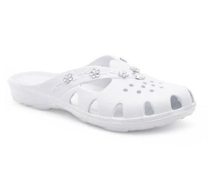 Womens Lightweight Clogs Slip On Backless Breathable Ladies Summer Sandals EVA Quick Dry Beach Pool Slide Mule Slippers