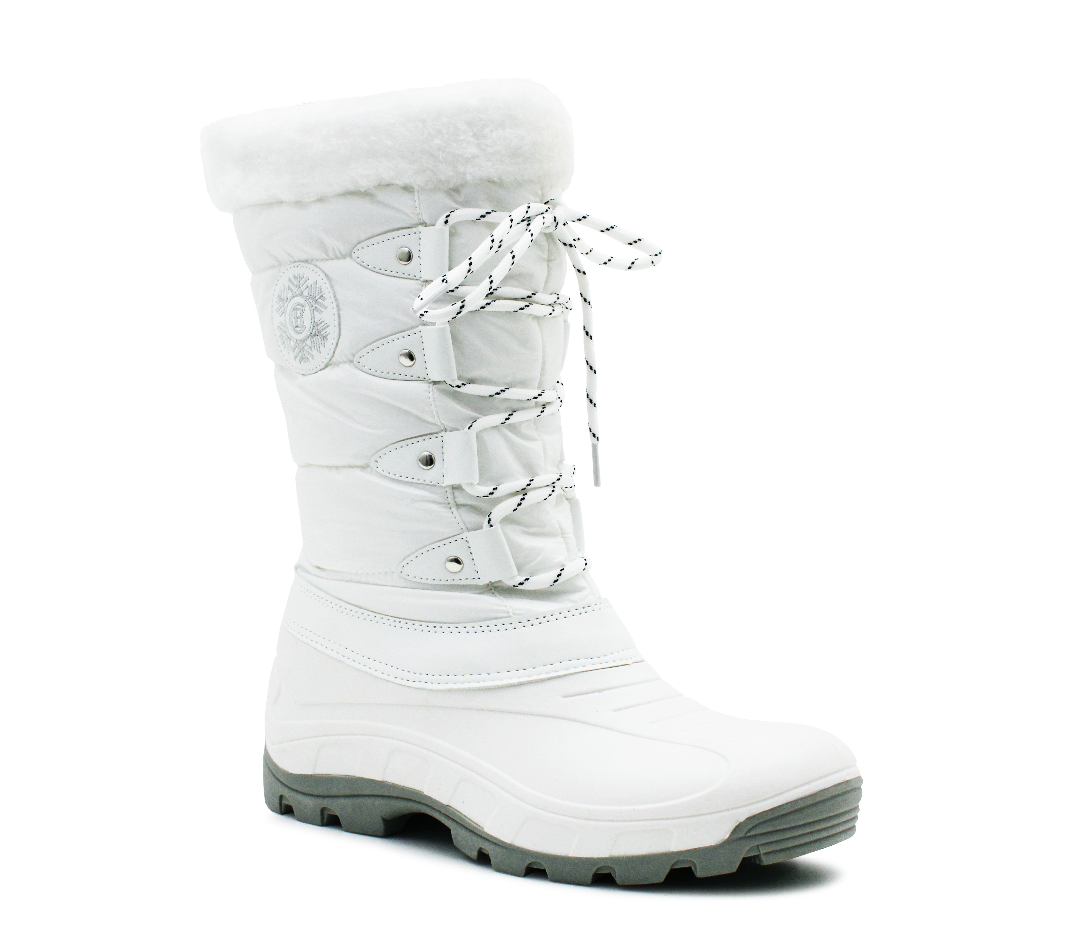 Snow boots with deals fur trim