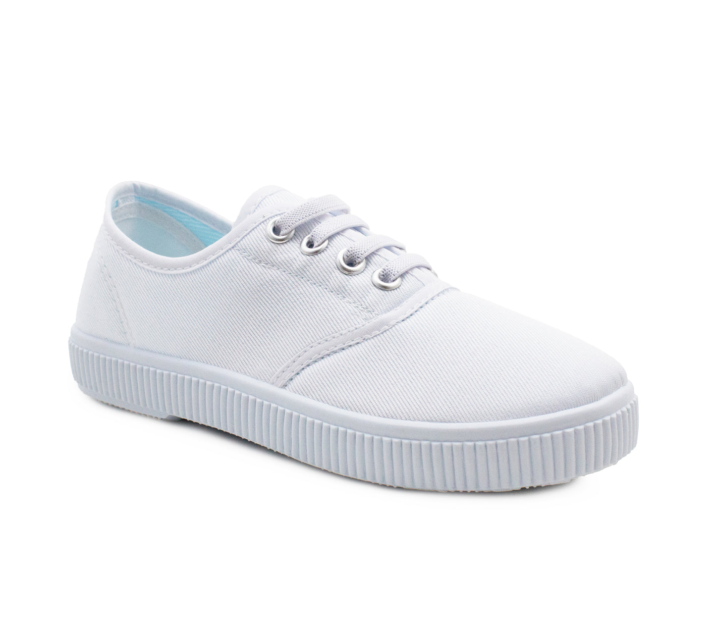 Canvas Pumps Boys Girls Unisex White Canvas Slip On Elastic Dance School PE Sports Trainers