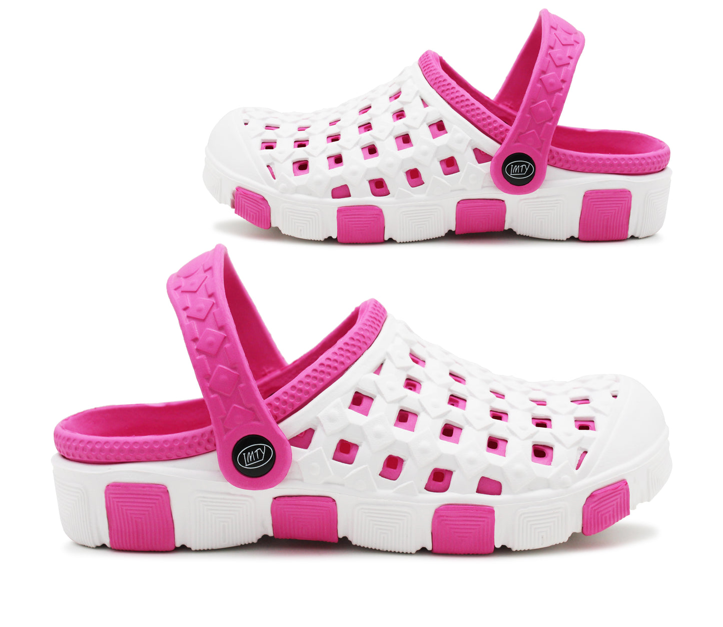 Womens Clogs Lightweight White Pink EVA Breathable Beach Summer Sandals Ladies Garden Hospital Shower Pool Shoes