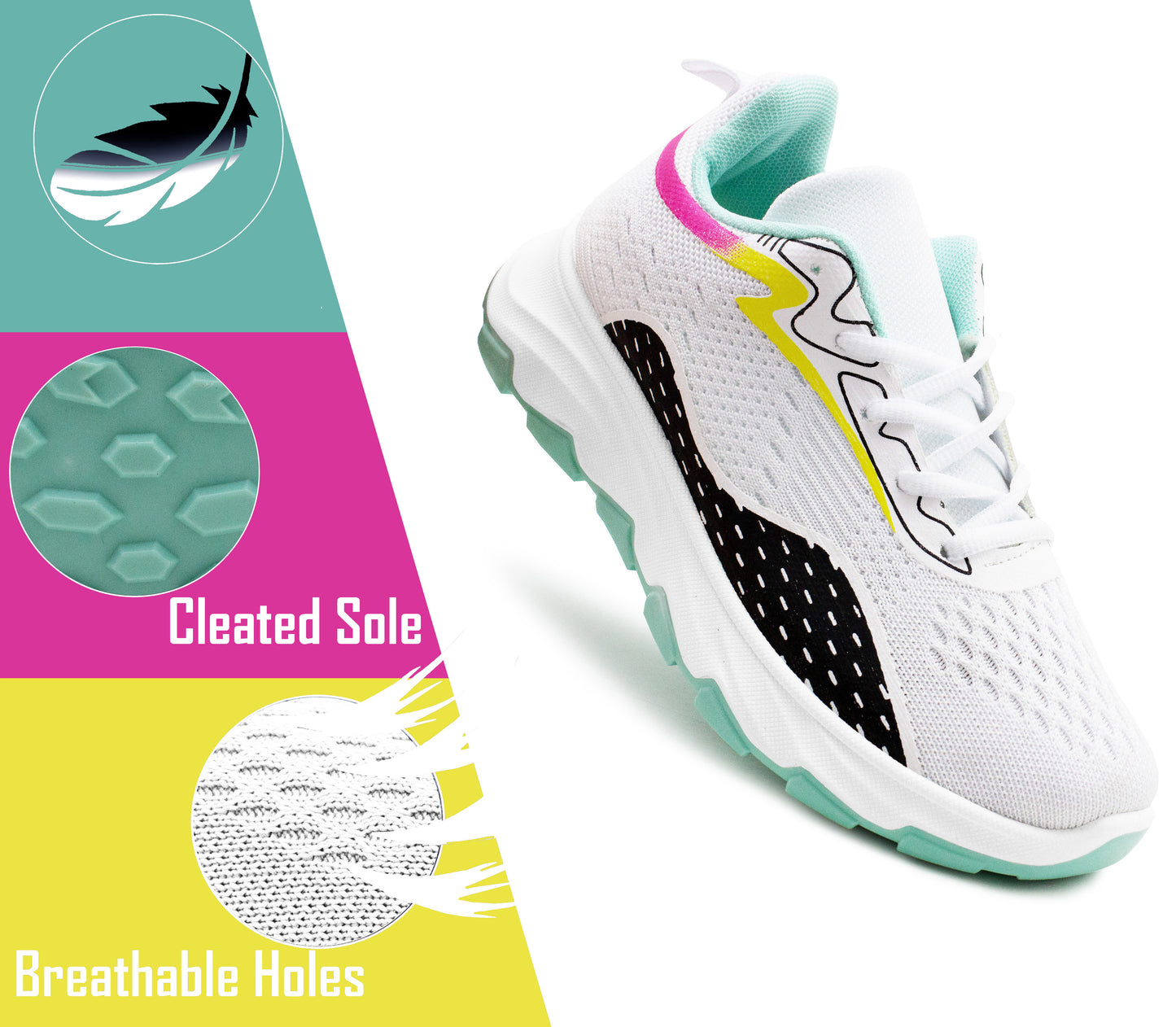 Womens Breathable Mesh Trainers Lace Up Ladies Casual Flat Walking Active Running Gym Sneaker Pumps Fashion Trainers
