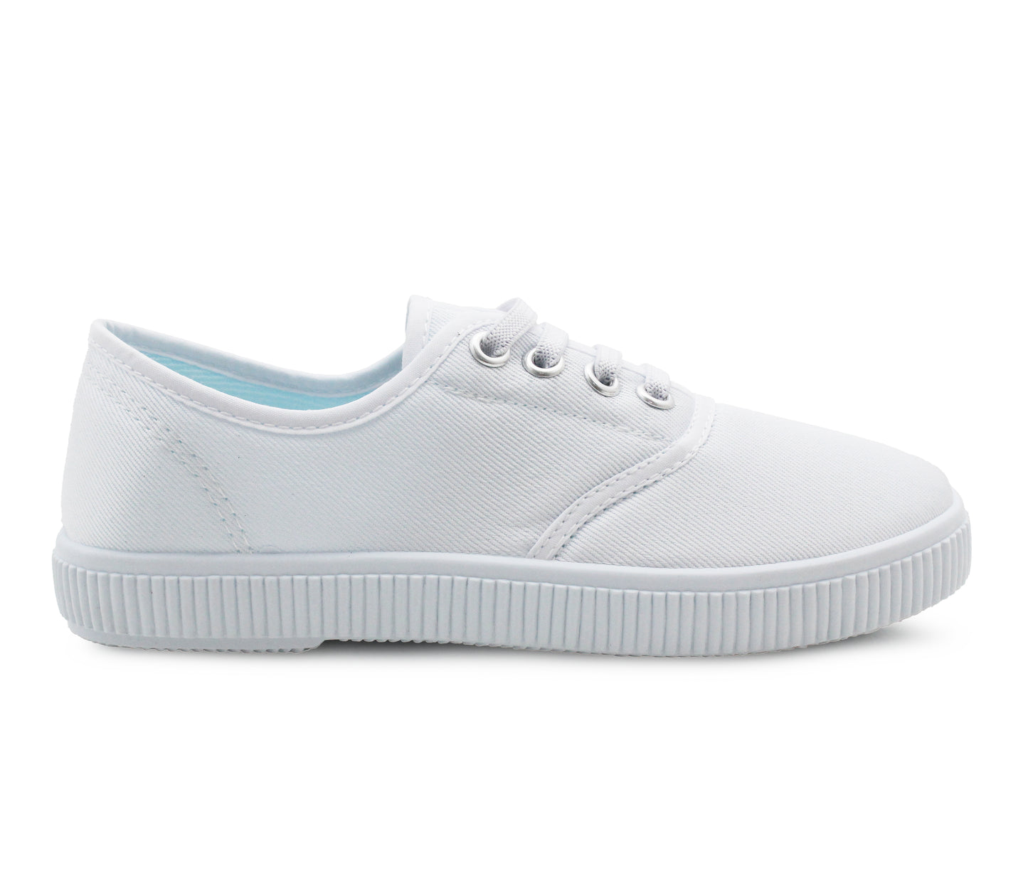 Canvas Pumps Boys Girls Unisex White Canvas Slip On Elastic Dance School PE Sports Trainers