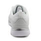Skechers Women's Summits Suited Lace Up Low-Top Sneakers Skech-Flex Memory Foam Insole White Silver