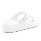 Womens Ladies Lightweight EVA Toe Post Slip On Flat Beach Summer Pool Slides Water Shoes Flip Flops Sandals White