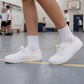 Unisex Girls Boys Kids Lace Up Canvas Back to School Uniform PE Pumps Sports Trainers Plimsolls White Lace Up Dance Shoes