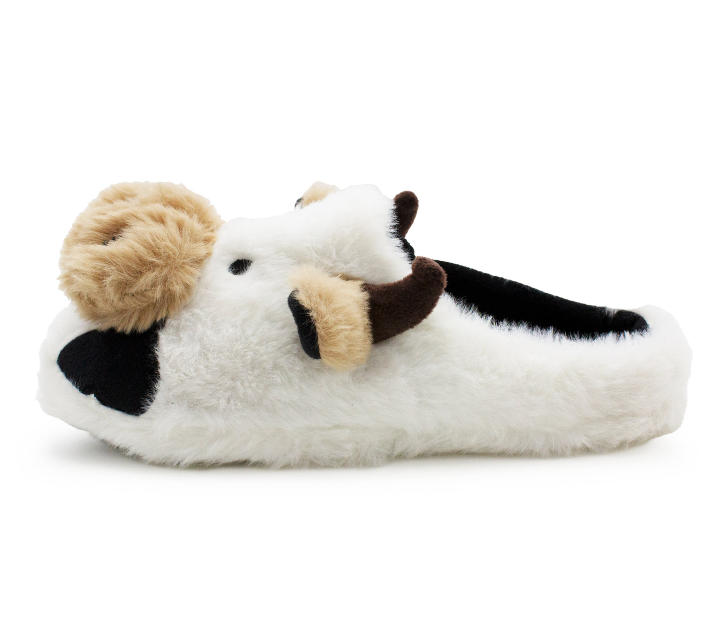 Womens Cow Novelty Slippers Character Plush Festive Fun Christmas Slipper Mules