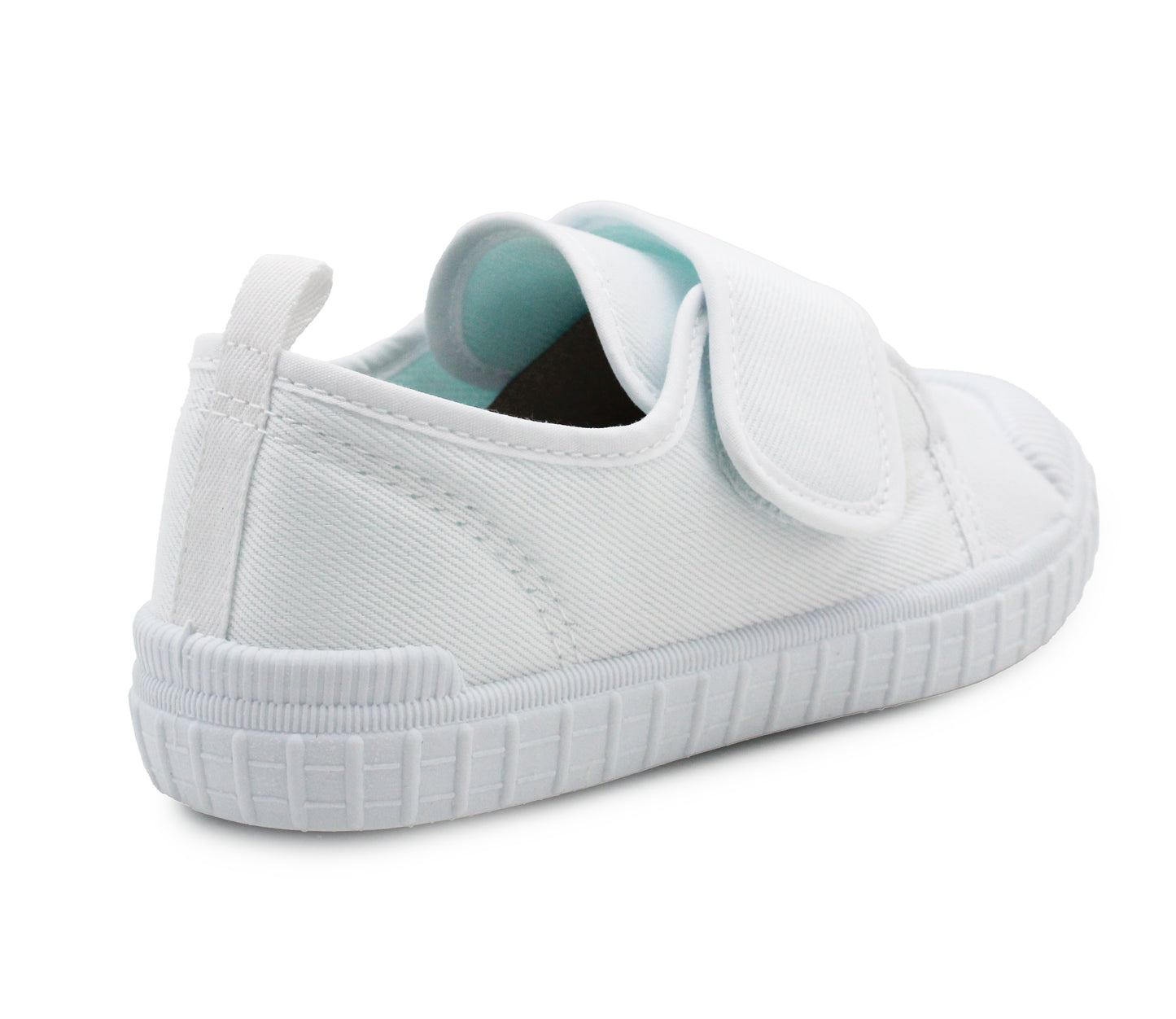 Canvas Pumps Touch Fasten Boys Girls Unisex Slip On Adjustable Strap School PE Sports Trainers
