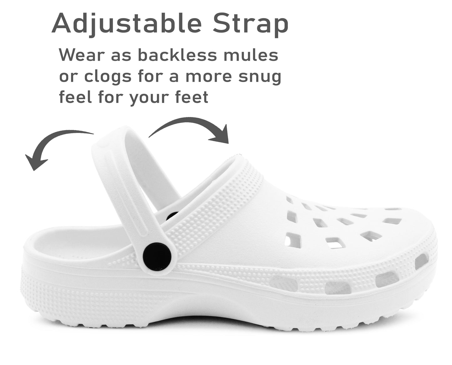 Mens Lightweight White EVA Clogs Breathable Slip On Garden Beach Hospital Nurse Kitchen Water Shoes Mules Sandals