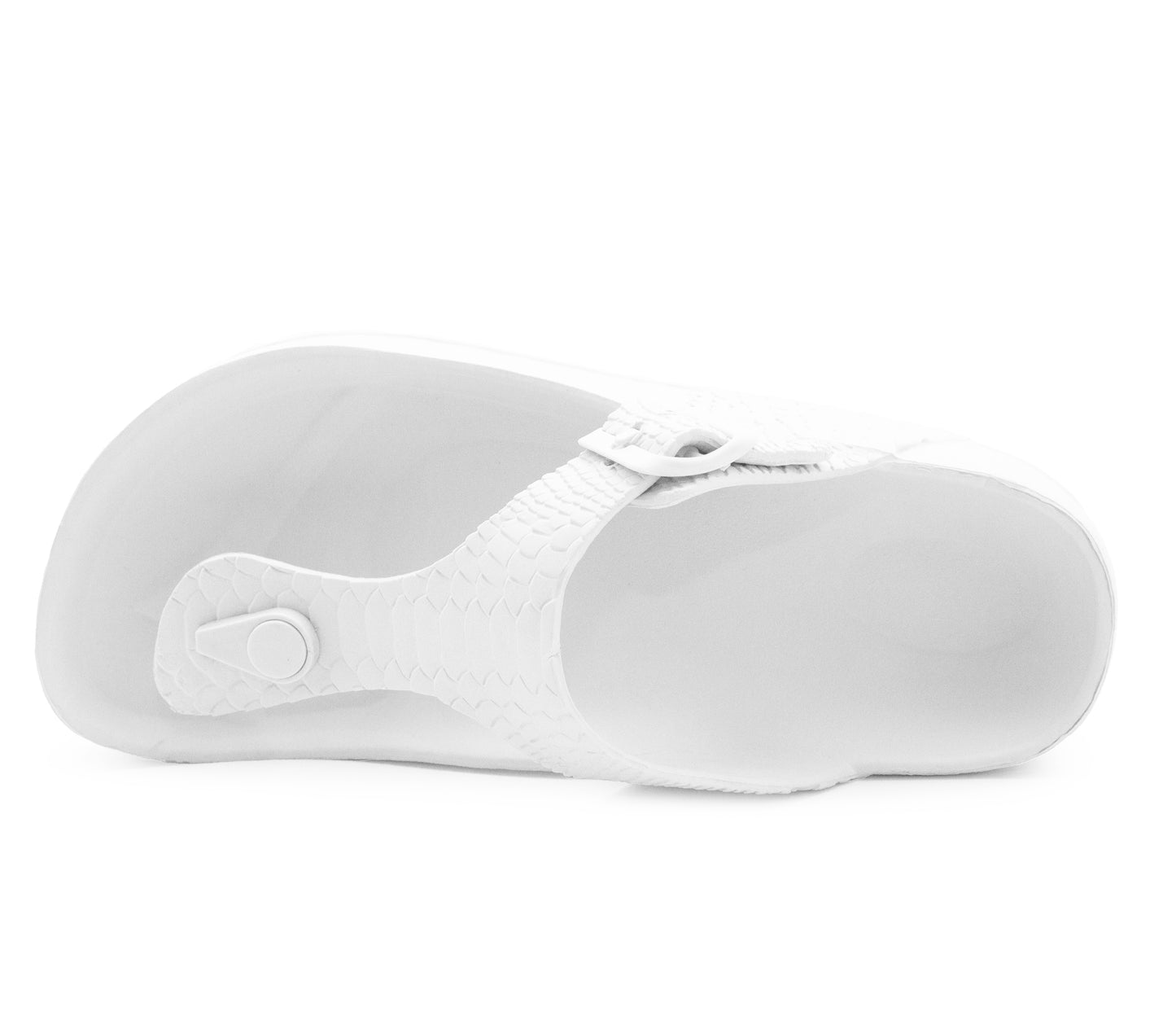 Womens Ladies Lightweight EVA Toe Post Slip On Flat Beach Summer Pool Slides Water Shoes Flip Flops Sandals White