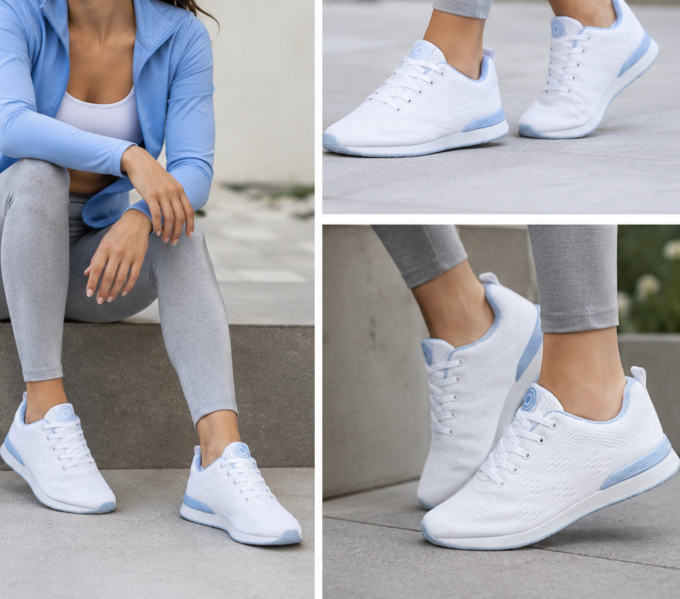 Womens Lightweight Breathable Trainers Ladies Lace Up Comfortable Walking Running Shoes