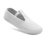 Girls Kids Canvas Pumps Back to School Slip On Elastic Plimsolls PE Gym Sports Dance Shoes Trainers Flat Mary Janes