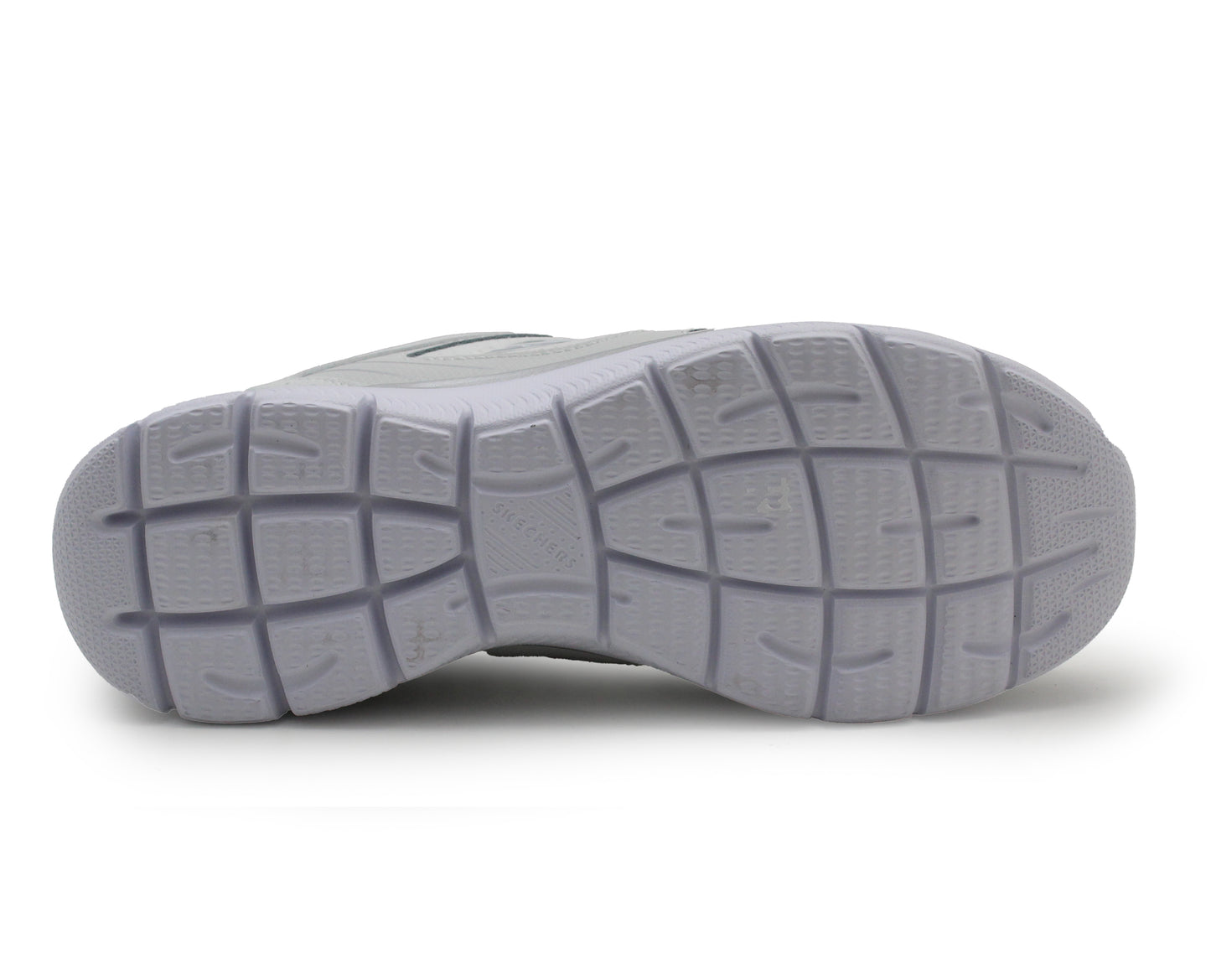 Skechers Women's Summits Suited Lace Up Low-Top Sneakers Skech-Flex Memory Foam Insole White Silver
