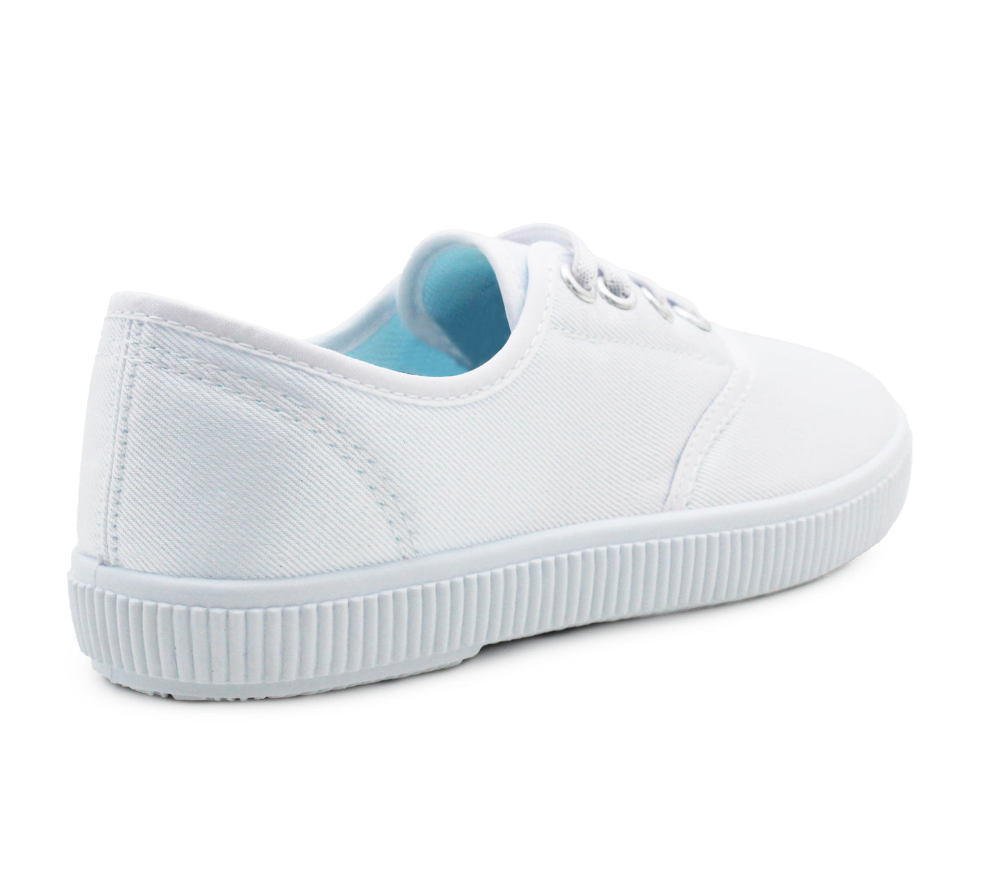 Canvas Pumps Boys Girls Unisex White Canvas Slip On Elastic Dance School PE Sports Trainers