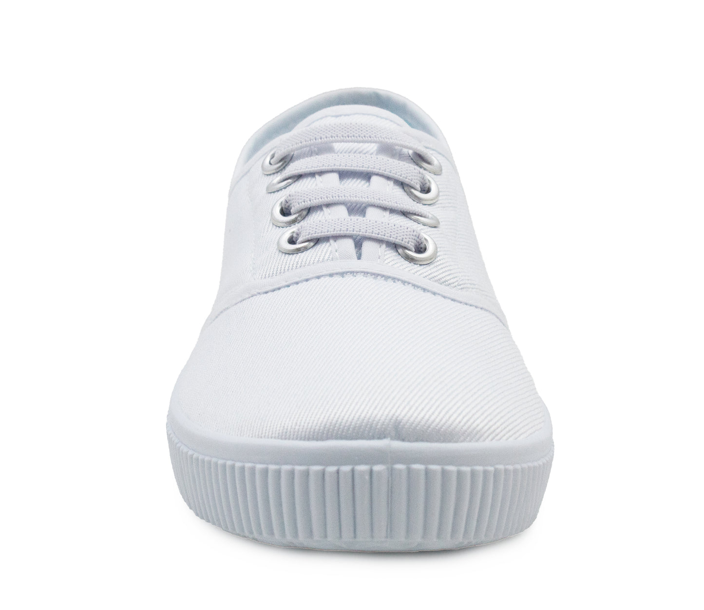 Canvas Pumps Boys Girls Unisex White Canvas Slip On Elastic Dance School PE Sports Trainers