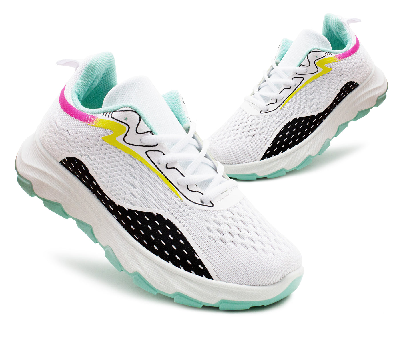 Womens Breathable Mesh Trainers Lace Up Ladies Casual Flat Walking Active Running Gym Sneaker Pumps Fashion Trainers