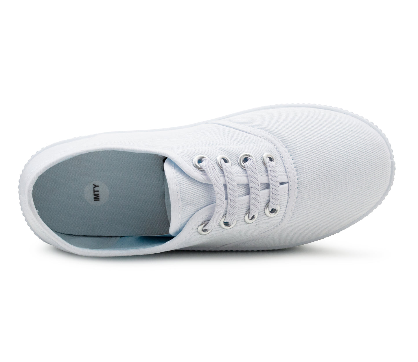 Canvas Pumps Boys Girls Unisex White Canvas Slip On Elastic Dance School PE Sports Trainers