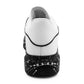Womens Platform Trainers Ladies Lace Up Chunky Sole Casual Low Top Fashion Sneakers White Black