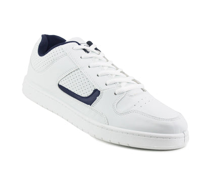 Mens Lace Up Casual Flat Fashion Gym Sneaker White Trainers