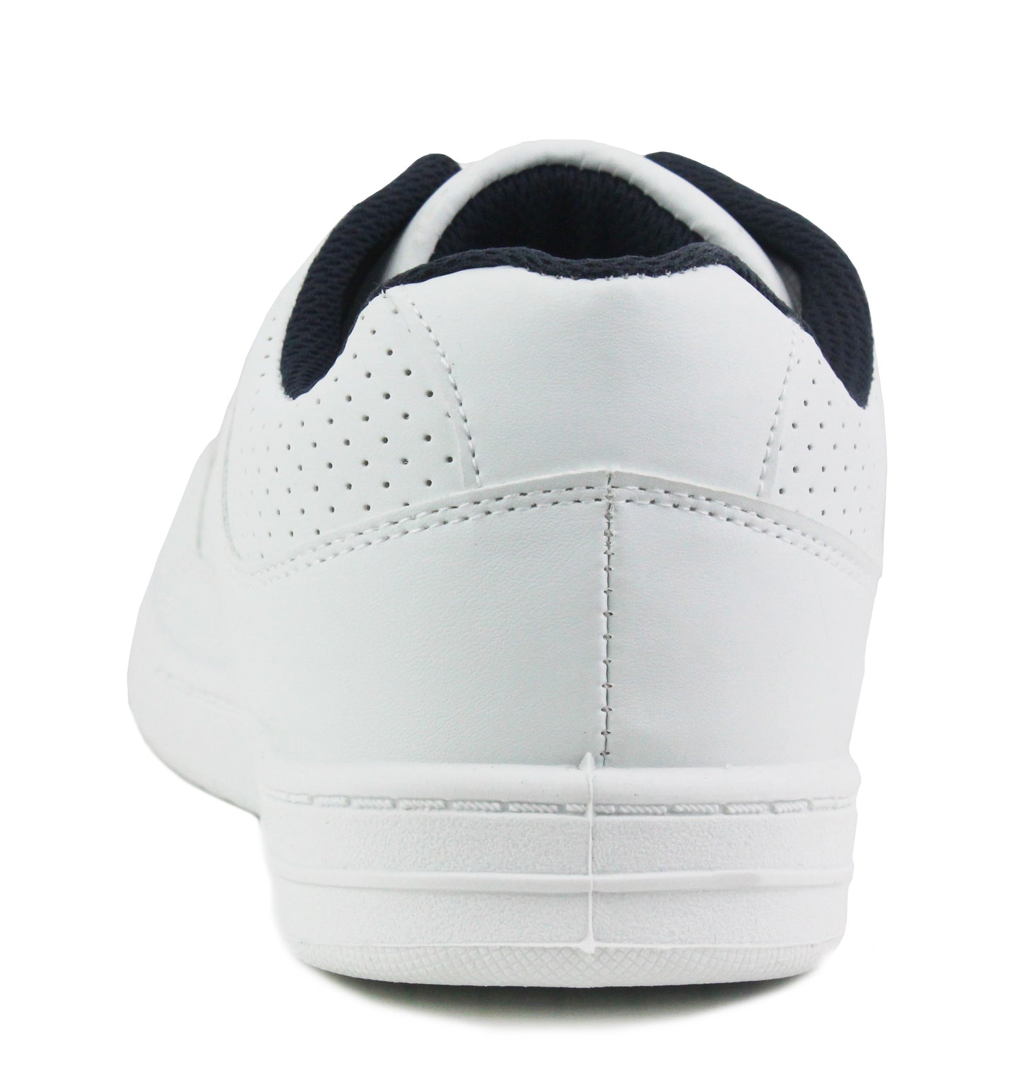Mens Lace Up Casual Flat Fashion Gym Sneaker White Trainers