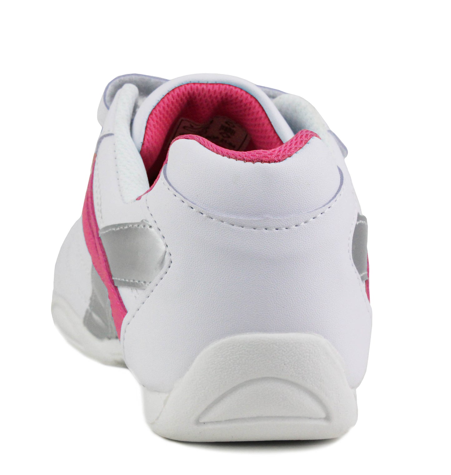 Womens Ladies Triple Touch Fasten Casual Flat Pumps Active Running Walking Trainers White Pink