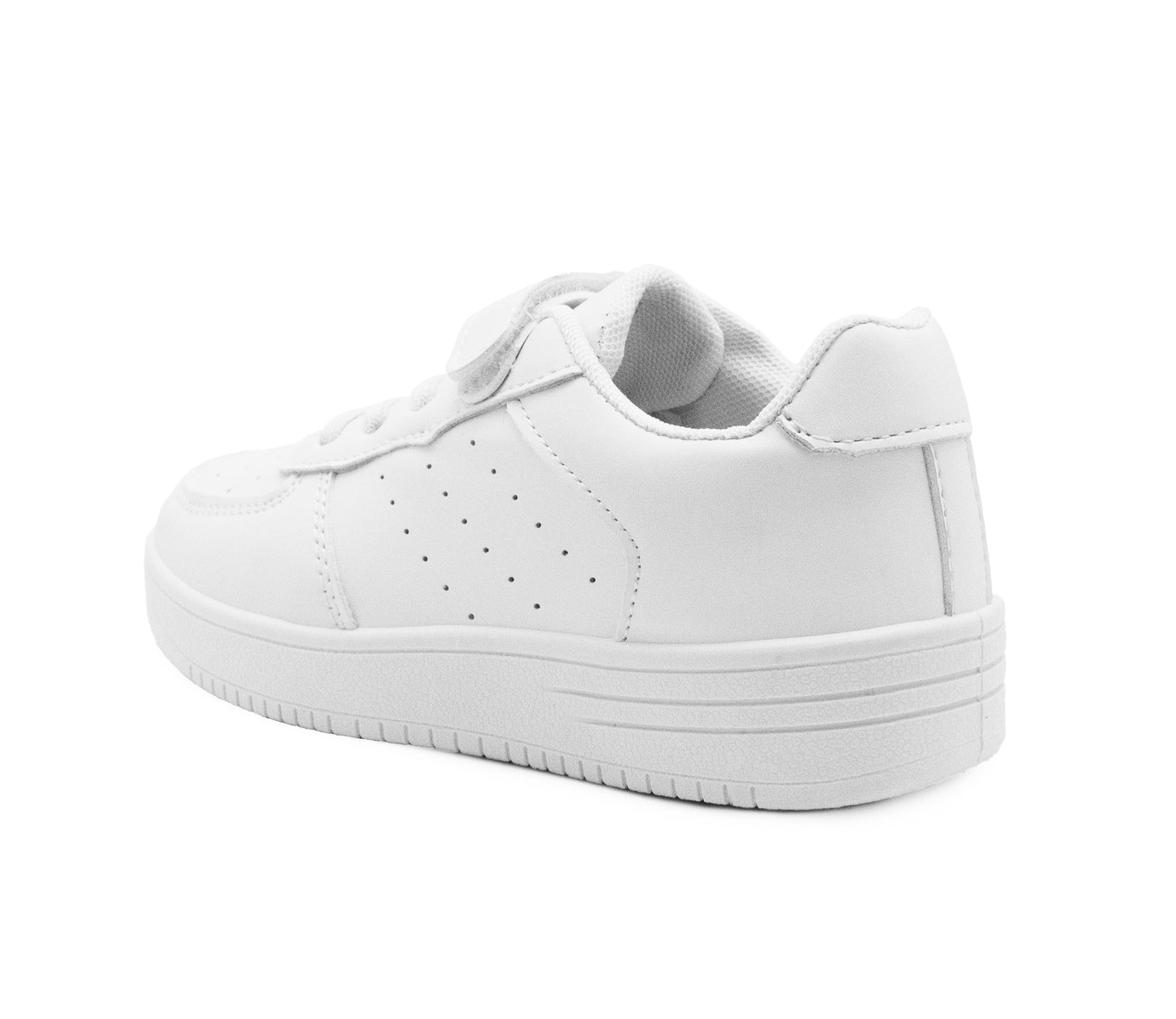 Kids Unisex Trainers White Youth Boys Girls Touch Fastening Sports PE Gym Sneakers School Shoes