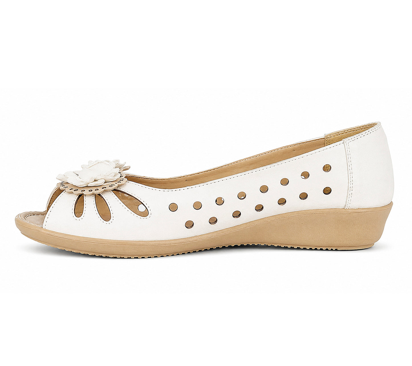 Womens Fashion sandals Slip On Open Peep Toe Pumps Ladies Leather sock Flower Summer Shoes