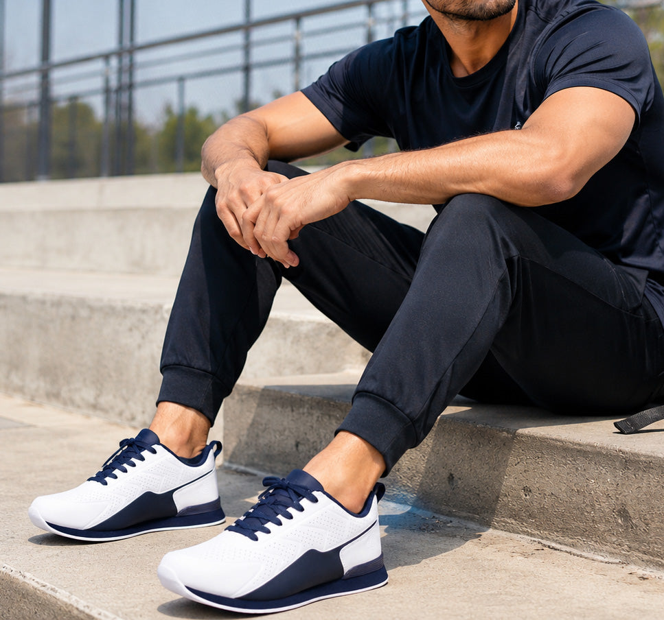 Men’s Lightweight Casual Trainers Breathable Lace Up Comfort Sneakers Walking Gym Running Sports Shoes