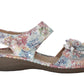 Womens Ladies White Floral Summer Fashion Touch Fasten Slingback Sandals