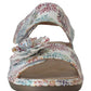 Womens Ladies White Floral Summer Fashion Touch Fasten Slingback Sandals