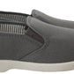Mens Grey Canvas Pumps Casual Slip On Wide Fit Comfort Bar Deck Trainers Shoes