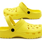 Womens Lightweight Yellow EVA Clogs Slip On Breathable Adjustable Strap Garden Beach Hospital Nurse Kitchen Water Shoes Sandals