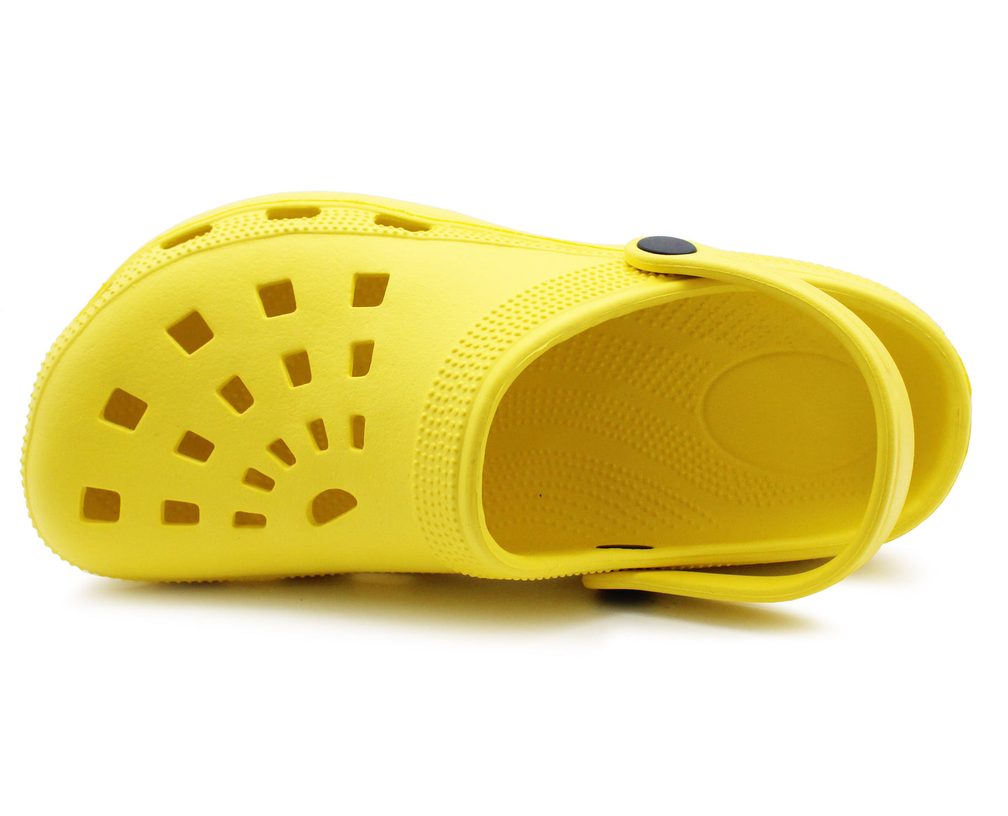 Womens Lightweight Yellow EVA Clogs Slip On Breathable Adjustable Strap Garden Beach Hospital Nurse Kitchen Water Shoes Sandals