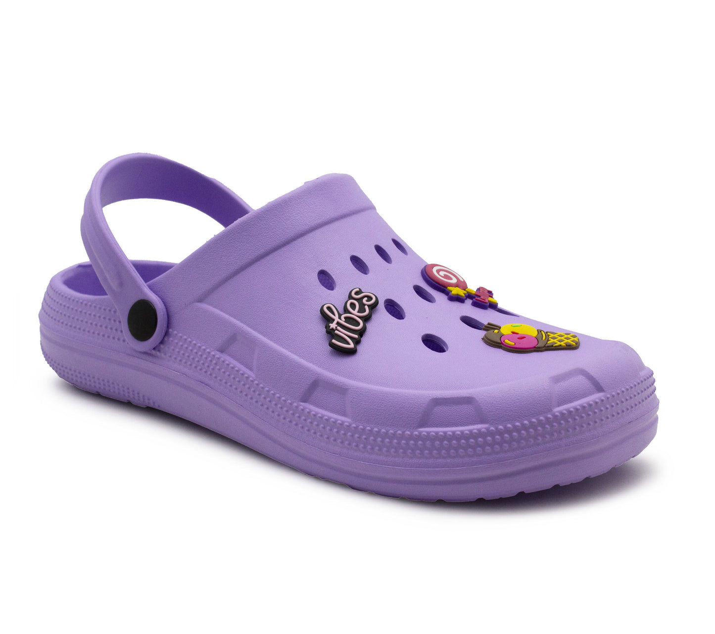 Girls Lightweight Clogs Kids Adjustable Garden EVA Glitter Charm Slippers Slip On Beach Sandals Water Shoes Leisure Pool Slides