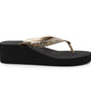 Womens Wedge Flip Flops Ladies Slip On Toe Post Platform Sandals Summer Fashion Wedge Heel Thong Strap Slides