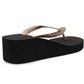Womens Wedge Flip Flops Ladies Slip On Toe Post Platform Sandals Summer Fashion Wedge Heel Thong Strap Slides