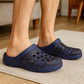 Mens Clogs Lightweight EVA Garden Breathable Slip On Beach Hospital Nurse Kitchen Water Shoes Mules House Shoes Sandals Navy Camo