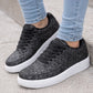 Womens Platform Trainers Ladies Lace Up Glitter Chunky Sole Casual Low Top Fashion Sneakers