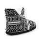 Womens Ankle Boot Slippers Knitted Fair Isle Warm Faux Fur Lined Slip On Cosy Lightweight Snuggle Booties