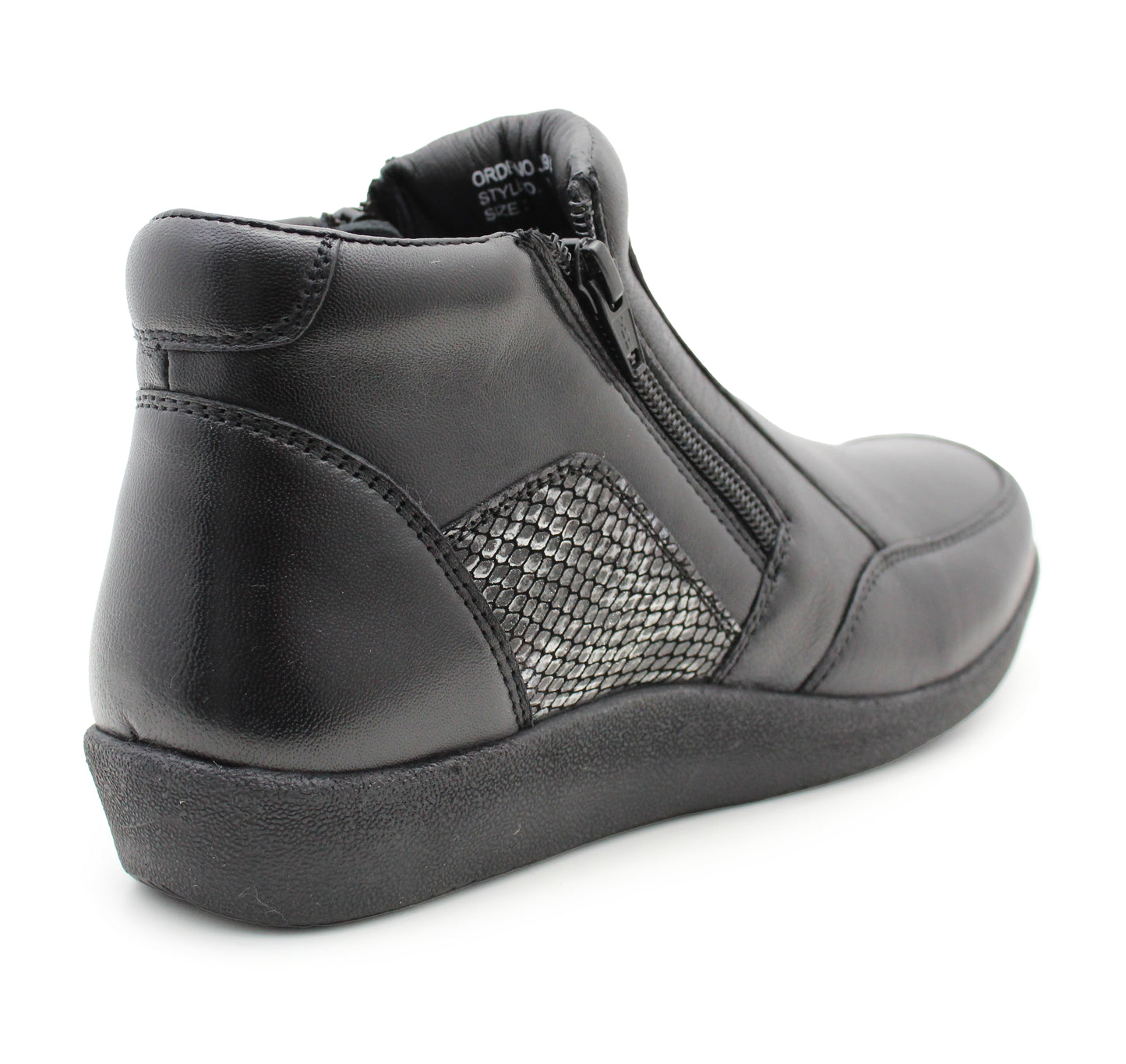 Womens Leather Boots Ladies Zip Up Smart Office Casual Ankle Boots
