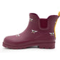 Womens Honey BEE Waterproof Ankle Boots Wellingtons Ladies Slip On Short Chelsea Rain Boots Festival Gardening Wellie Boots (Copy)