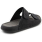 Mens Double Strap Sandals Backless Slip-On Comfort Slides Casual Flat Touch Fasten Summer Walking Footwear Sandal