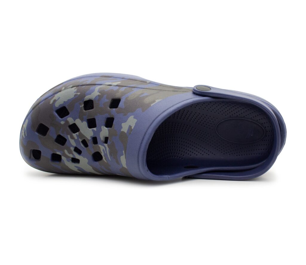 Mens Clogs Lightweight EVA Garden Breathable Slip On Beach Hospital Nurse Kitchen Water Shoes Mules House Shoes Sandals Navy Camo
