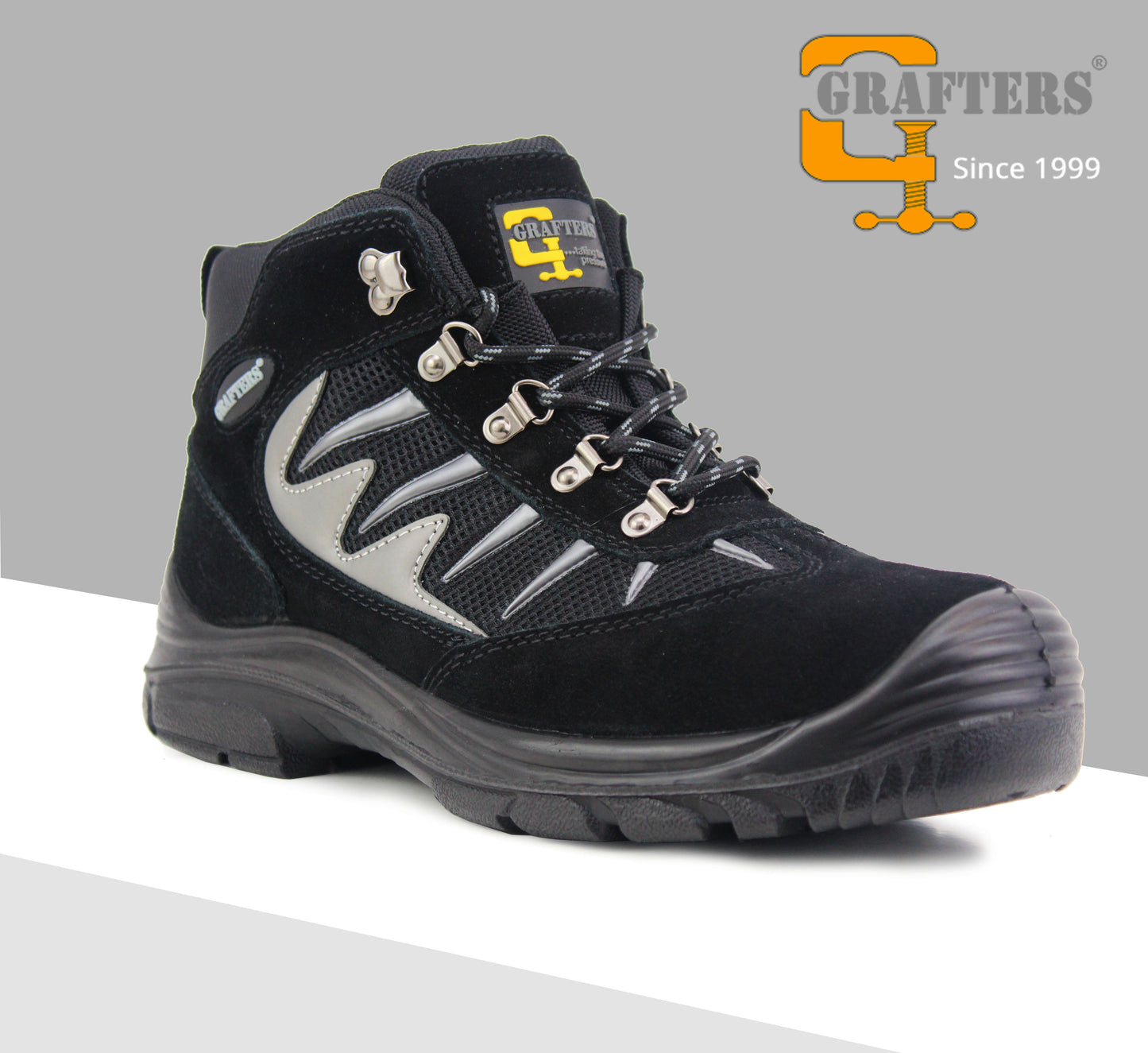 Mens Suede Leather Breathable Steel Toe Cap Safety Hiker Work Boots